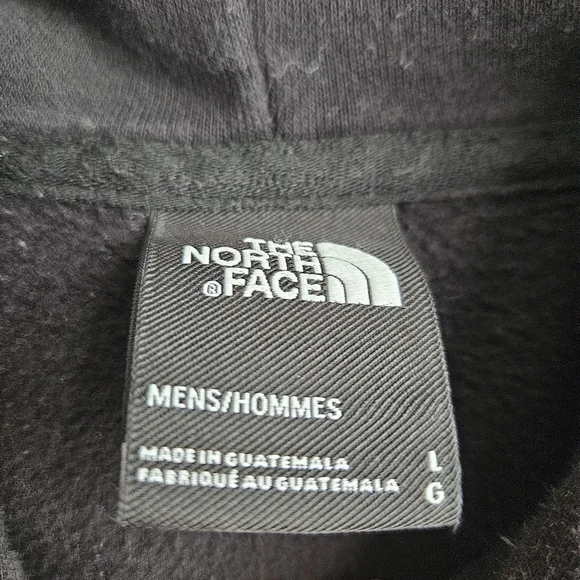 The North Face Hoodie Mens Large Black Pullover Pockets Logo Sweatshirt - Picture 8 of 9